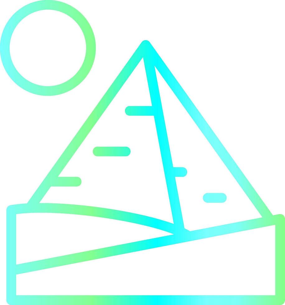 Pyramid Landscape Creative Icon Design vector