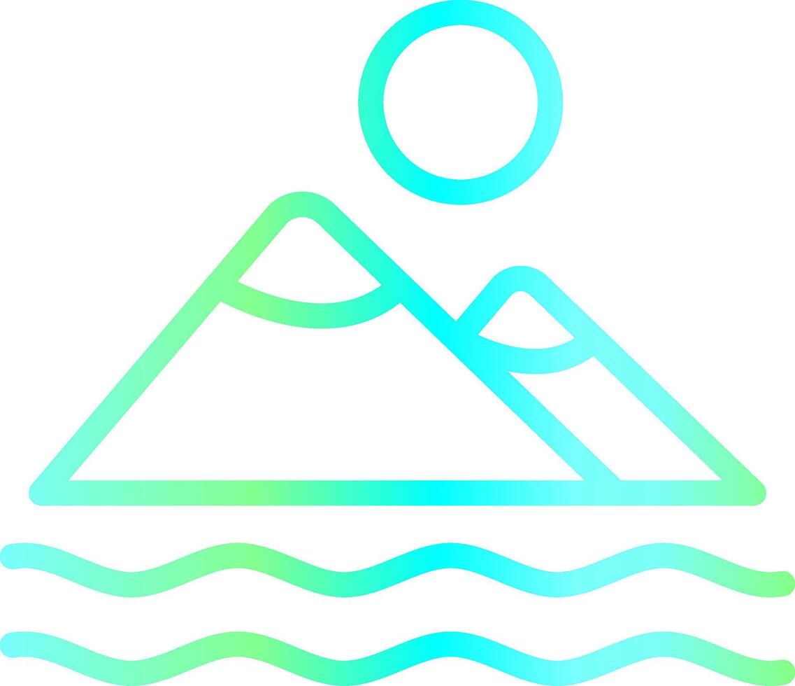 Lake Landscape Creative Icon Design vector