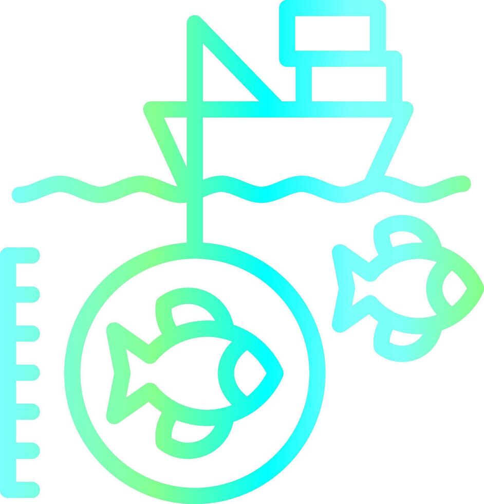 Deep Sea Fishing Creative Icon Design vector