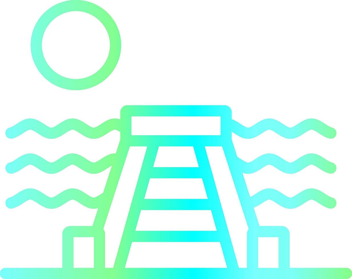 Dock Landscape Creative Icon Design vector