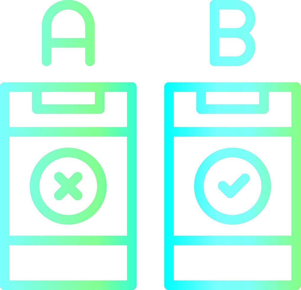 AB Testing Creative Icon Design vector