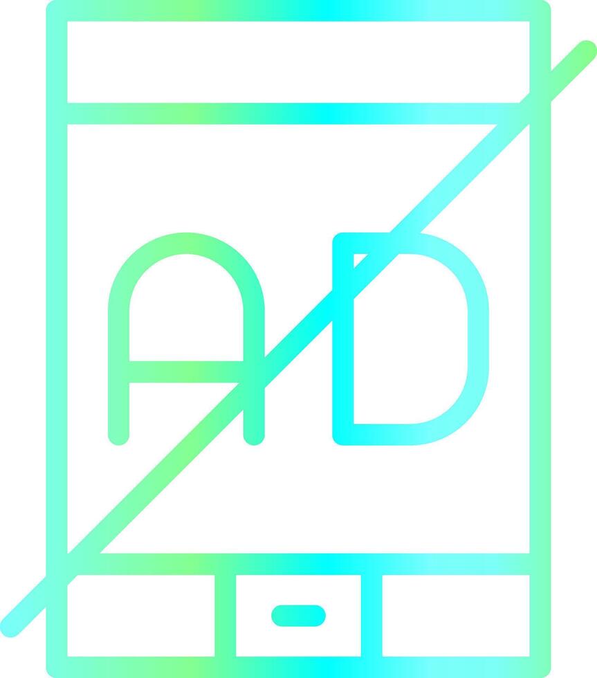 No Ad Creative Icon Design vector
