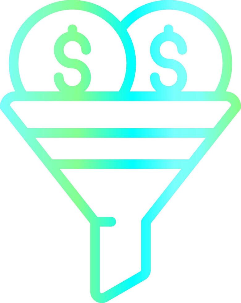 Sales Funnel Creative Icon Design vector