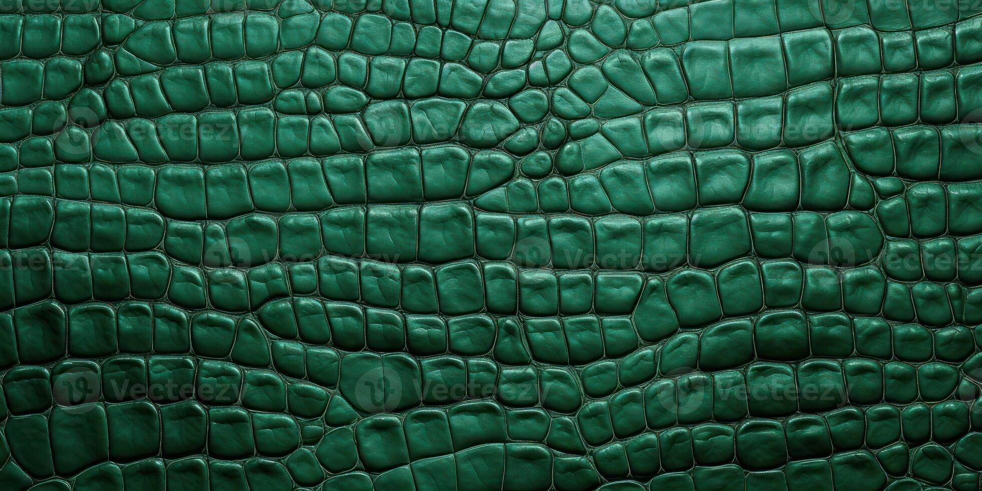 AI Generated Green Crocodile Leather Texture with Detailed Scales. Alligator Background. Reptile Pattern. Generative AI photo