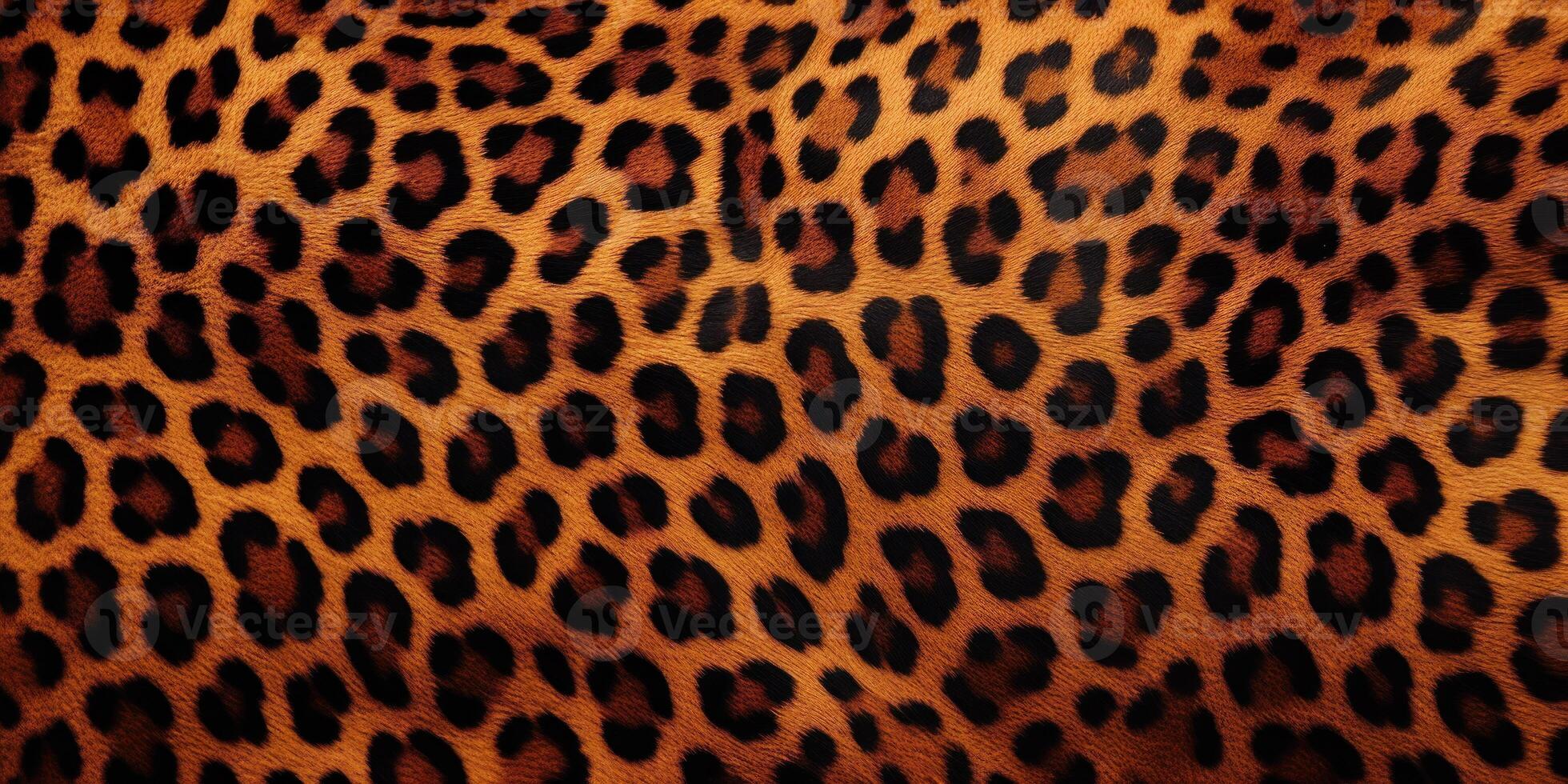 AI Generated Leopard Skin Print. Wild Animal Fur Pattern Abstract Background photo