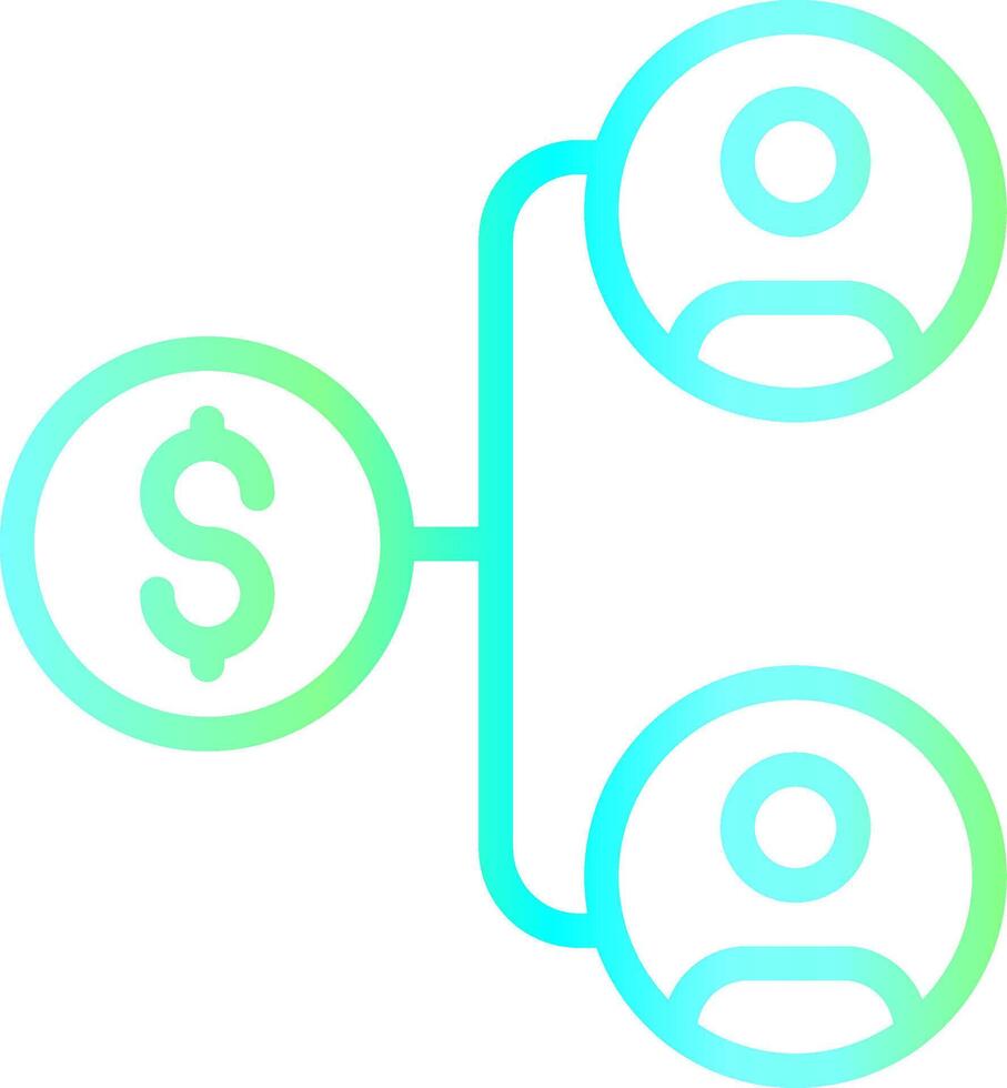 Income Distribution Creative Icon Design vector