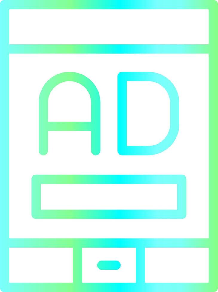 Mobile Advertising Creative Icon Design vector