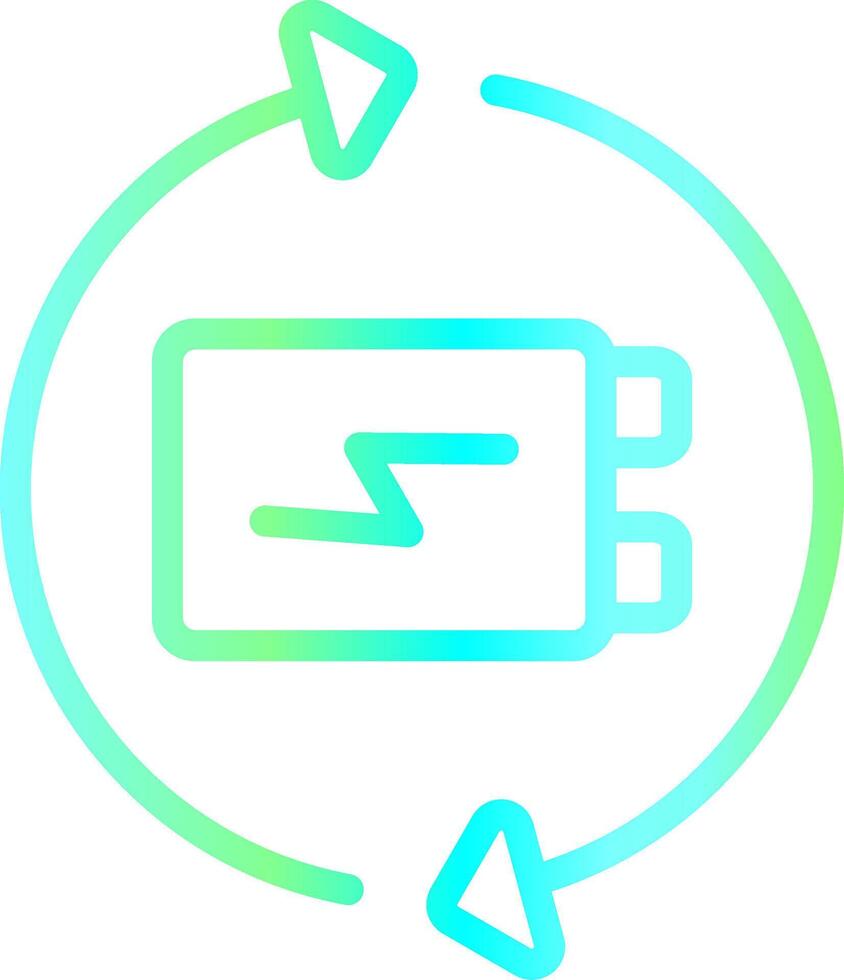 Battery Recycling Creative Icon Design vector