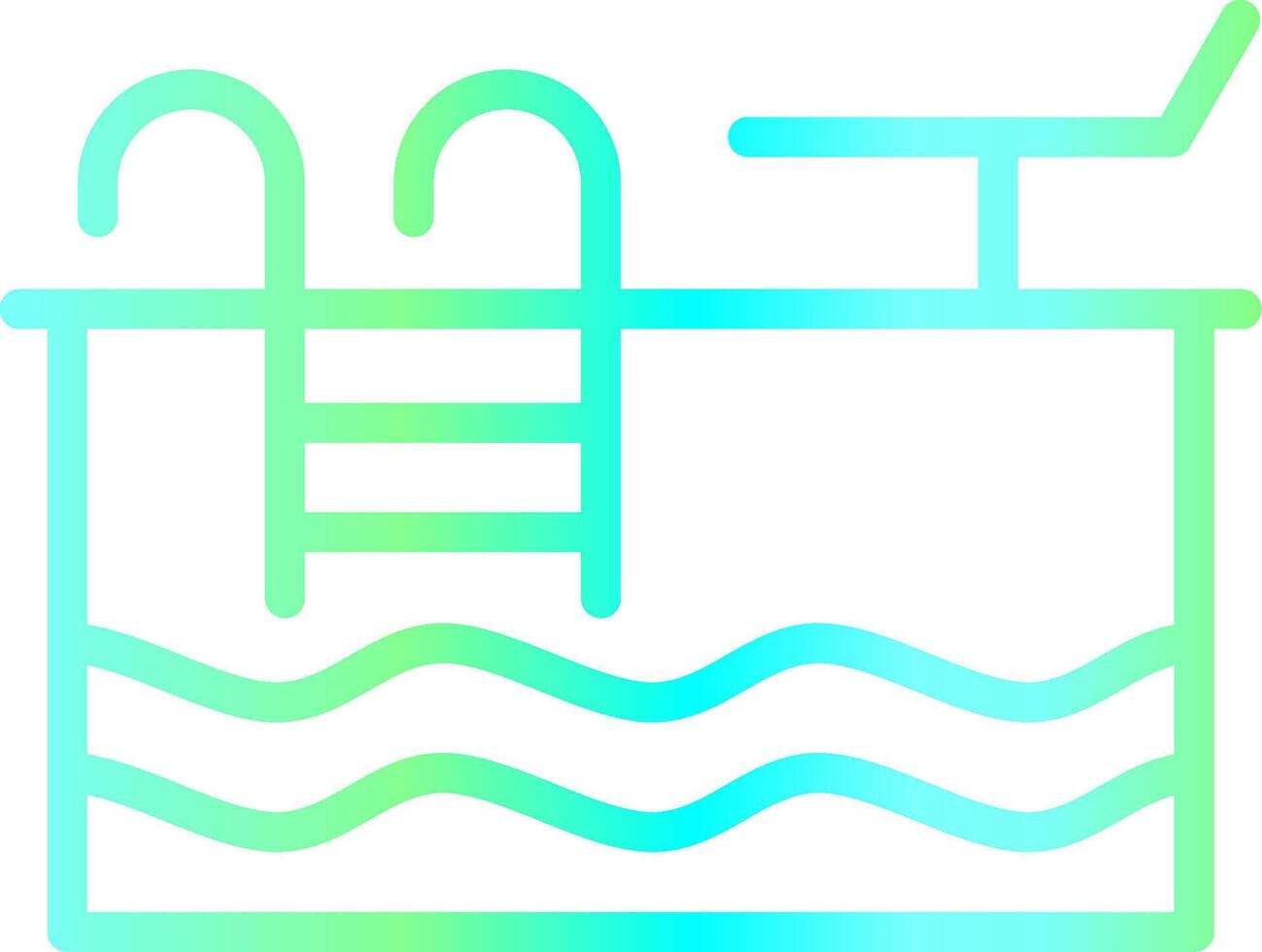 Swimming Pool Creative Icon Design vector