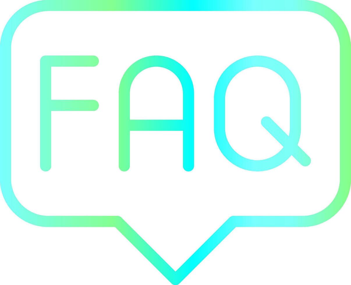 FAQ Creative Icon Design vector