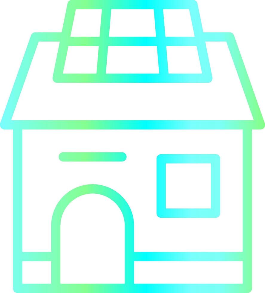 Solar House Creative Icon Design vector