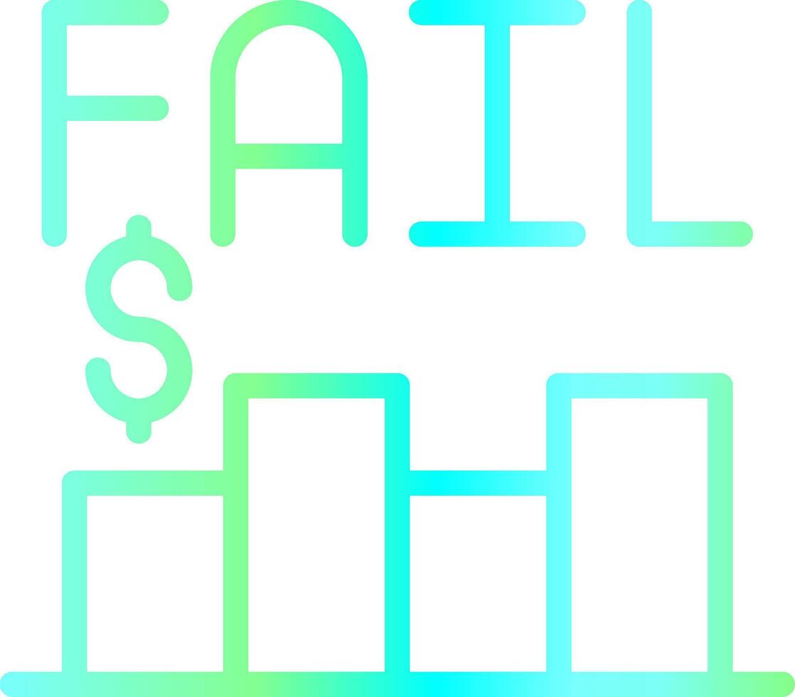 Business Fail Creative Icon Design vector