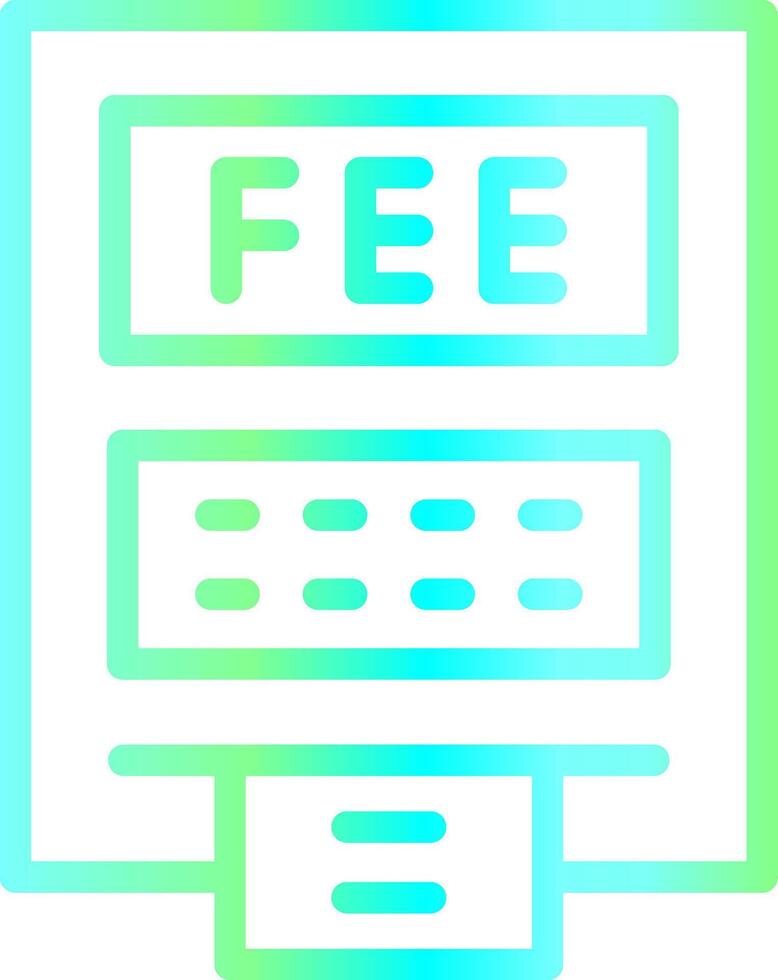 ATM Fees Creative Icon Design vector