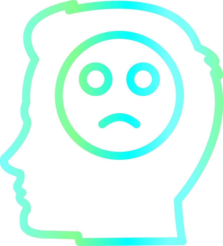 Emotions Sad Creative Icon Design vector