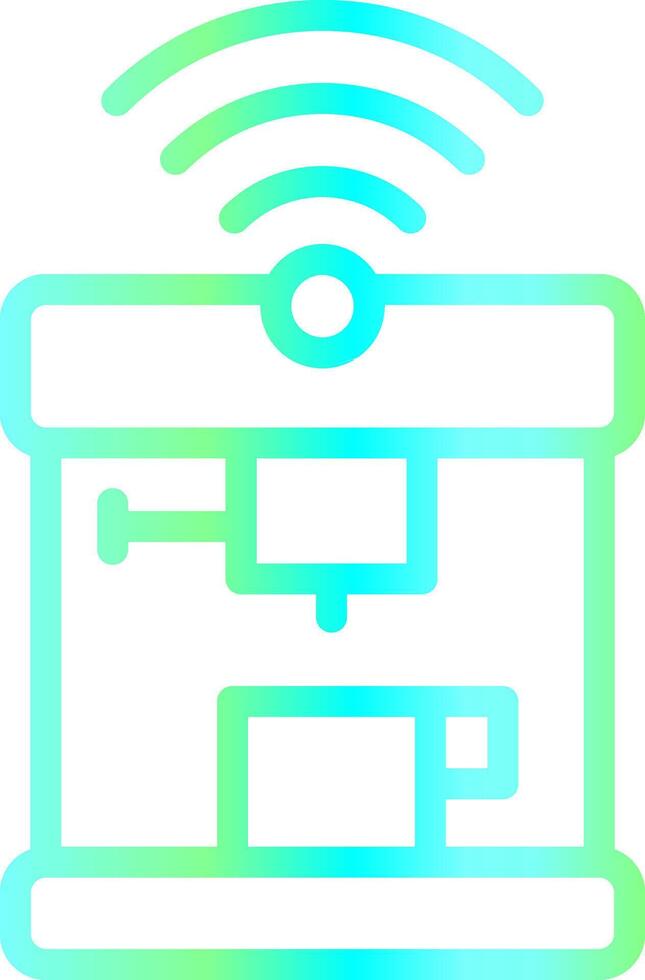Smart Coffee Machine Creative Icon Design vector
