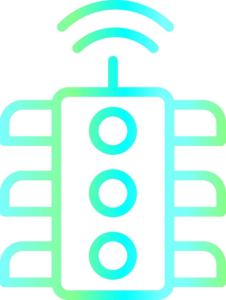 Smart Traffic Light Creative Icon Design vector