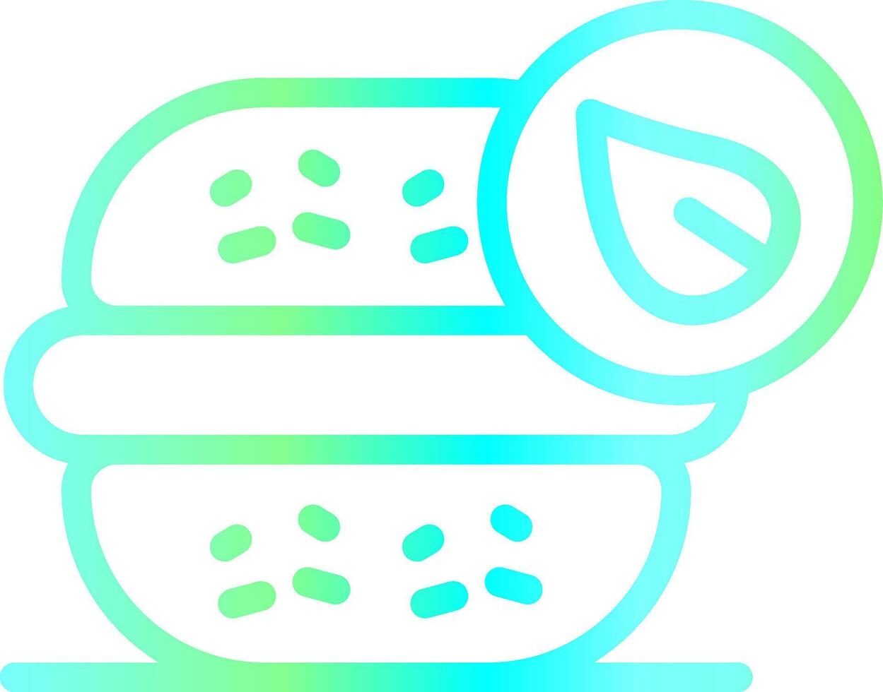 Vegan Burger Creative Icon Design vector