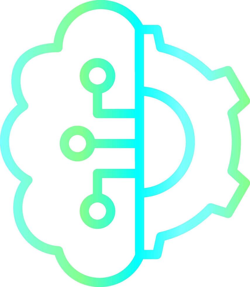 Artificial Intelligence Creative Icon Design vector