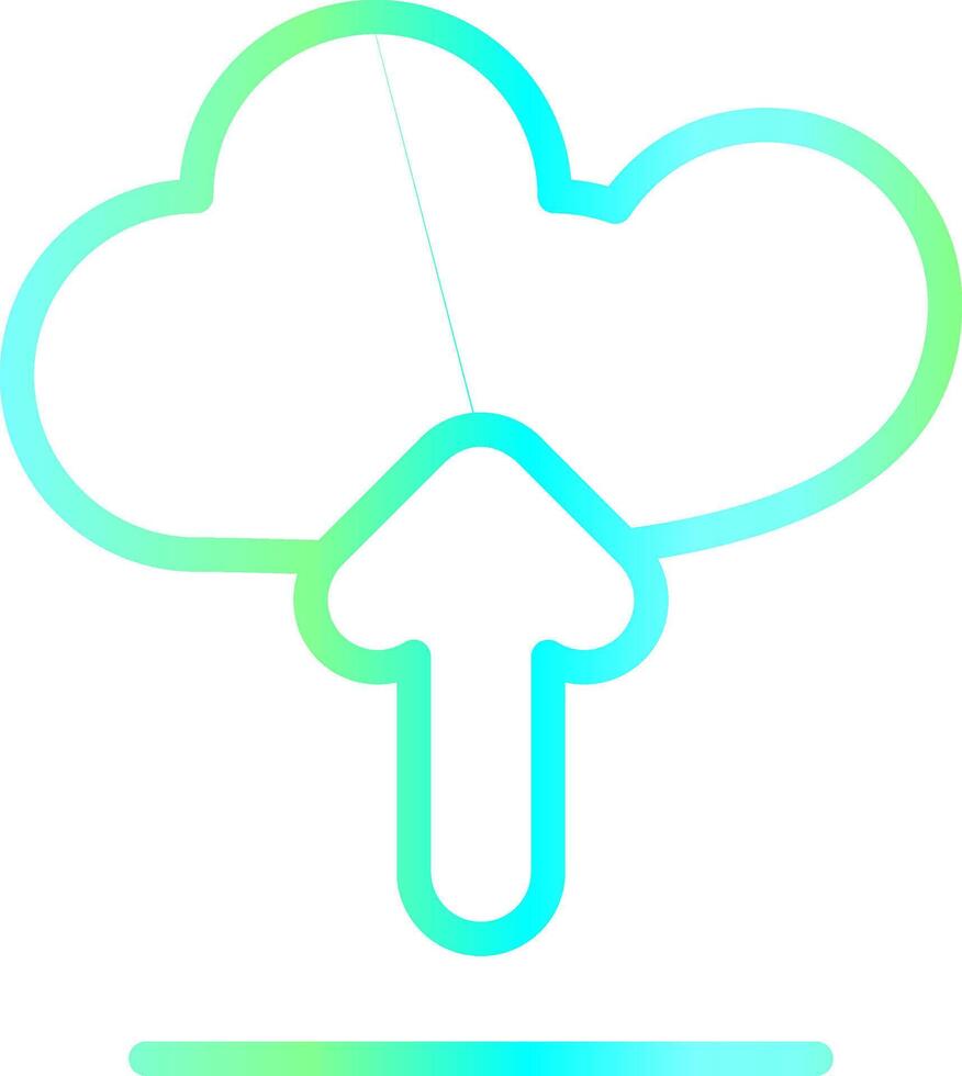 Cloud Upload Creative Icon Design vector