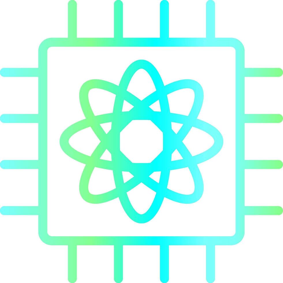 Quantum Computer Creative Icon Design vector