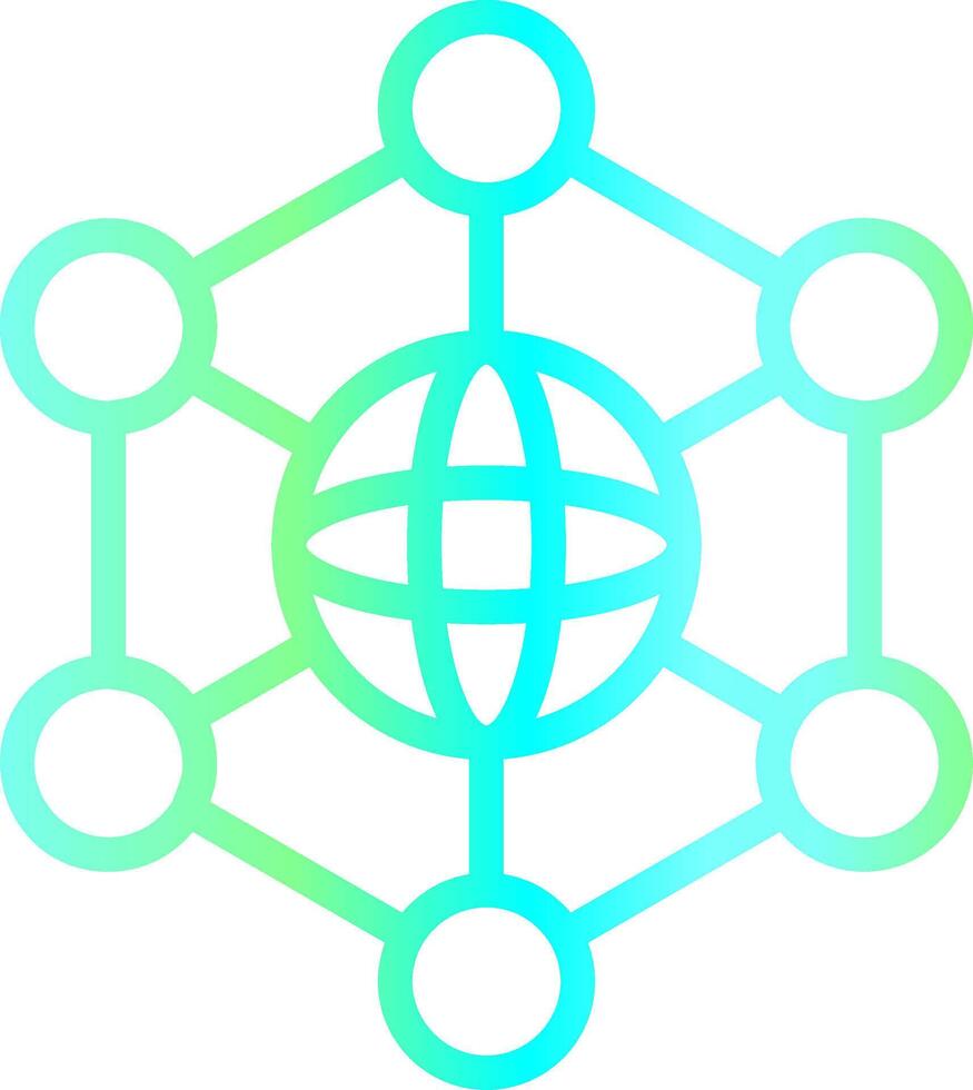 Neural Network Creative Icon Design vector