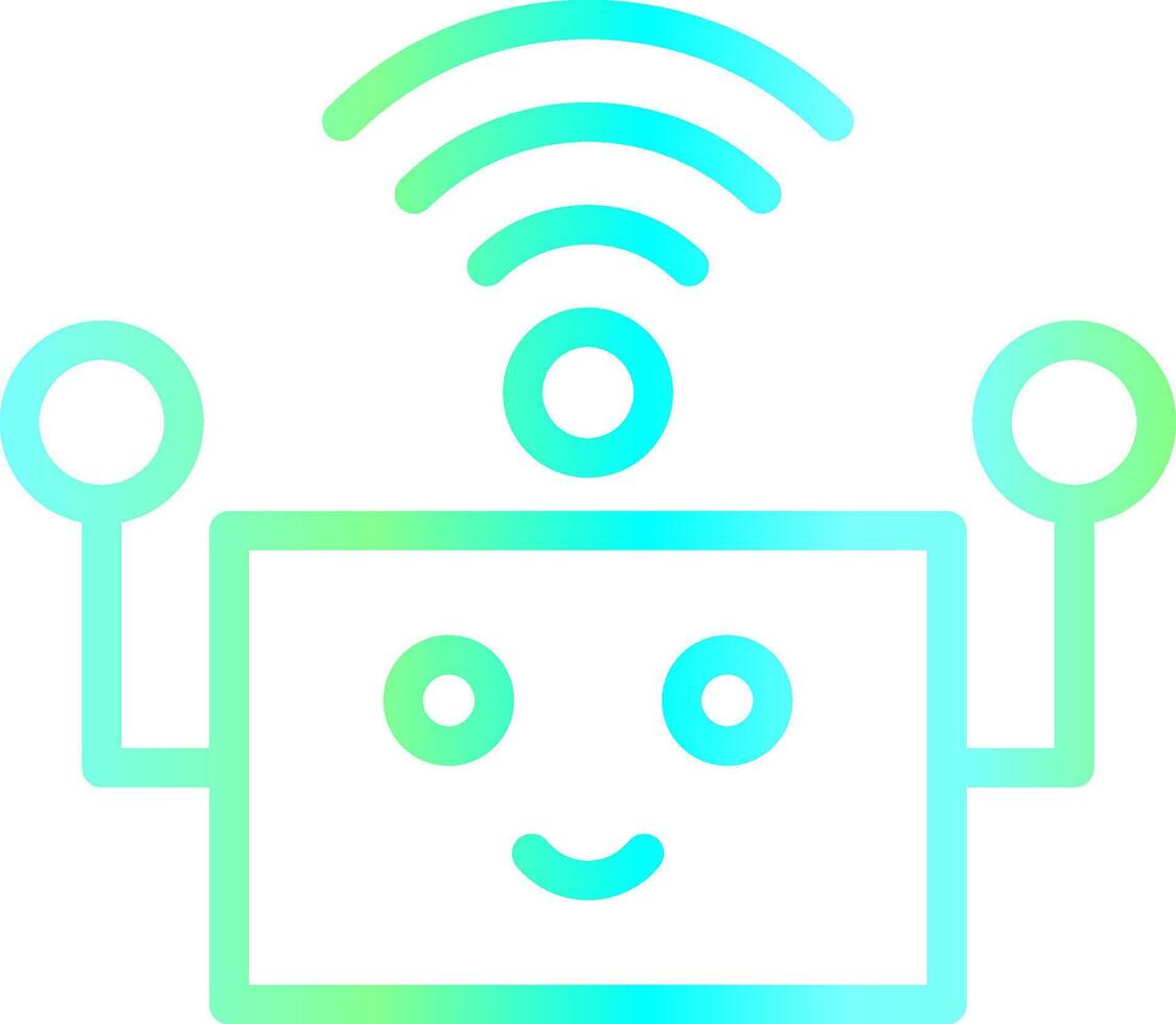 Robot Assistant Creative Icon Design vector
