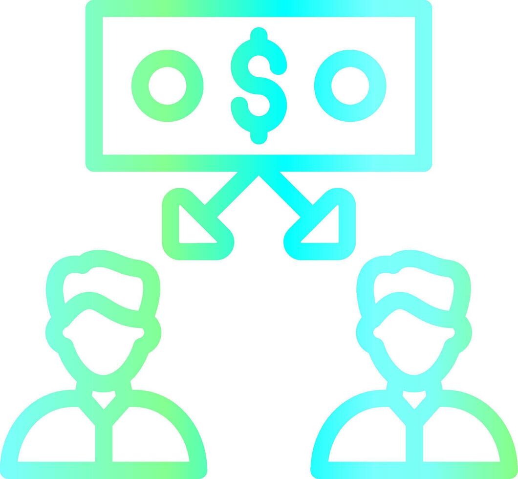 Peer to Peer Lending Creative Icon Design vector