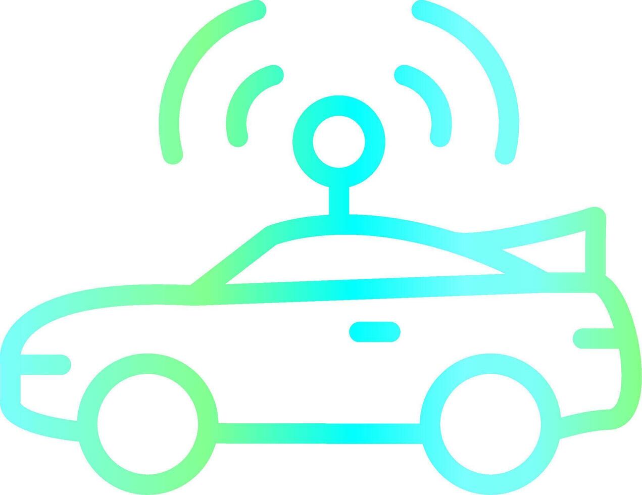 Autonomous Vehicle Creative Icon Design vector