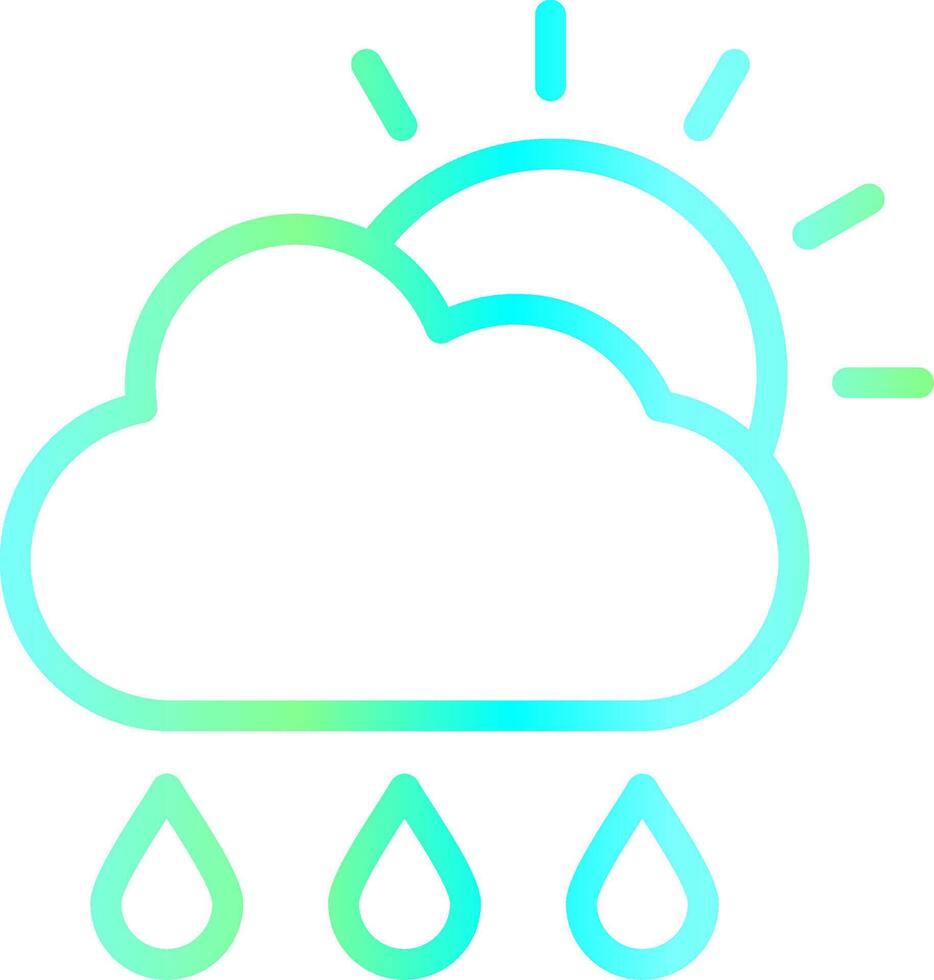 Rain Creative Icon Design vector