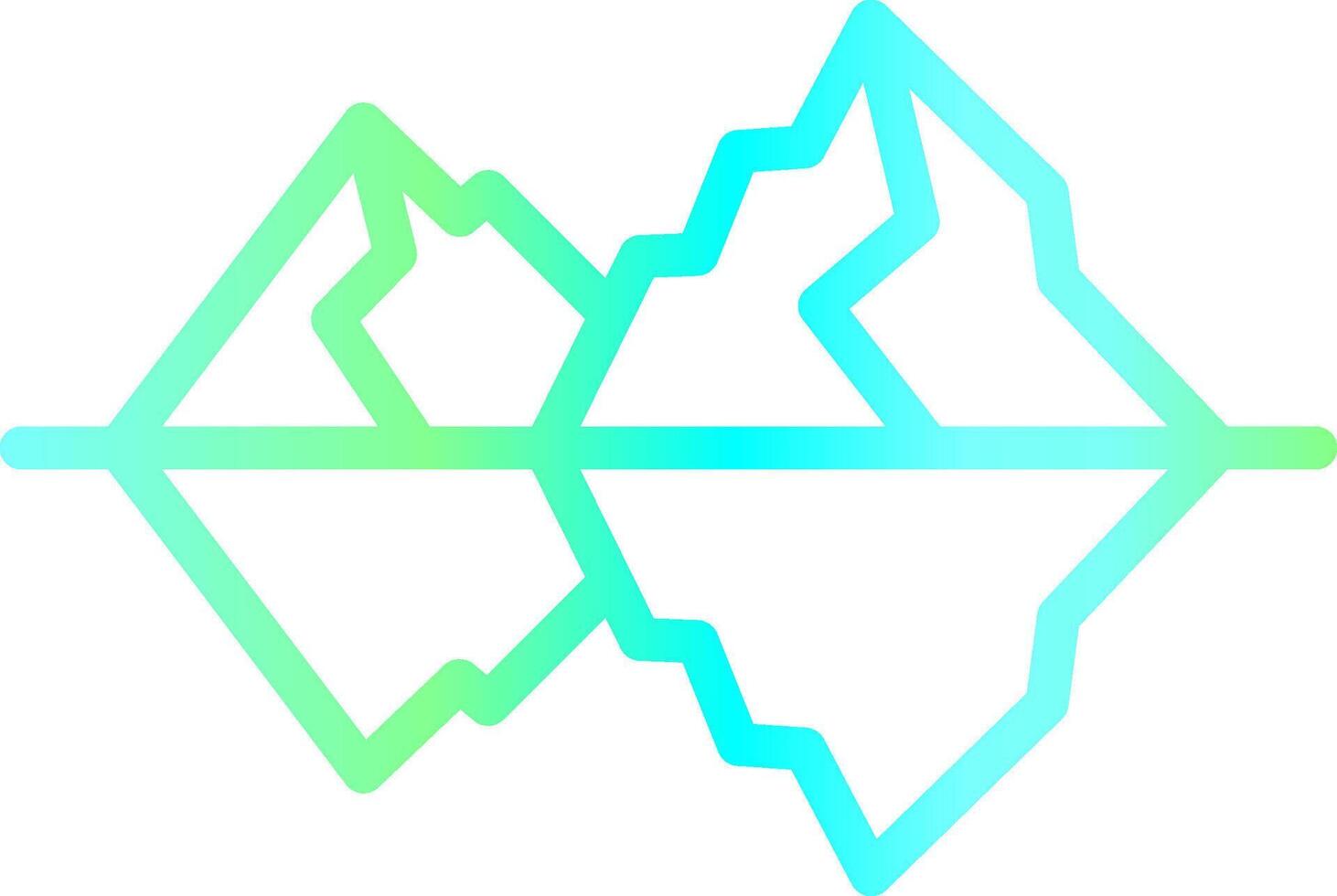 diseño de icono creativo iceberg vector