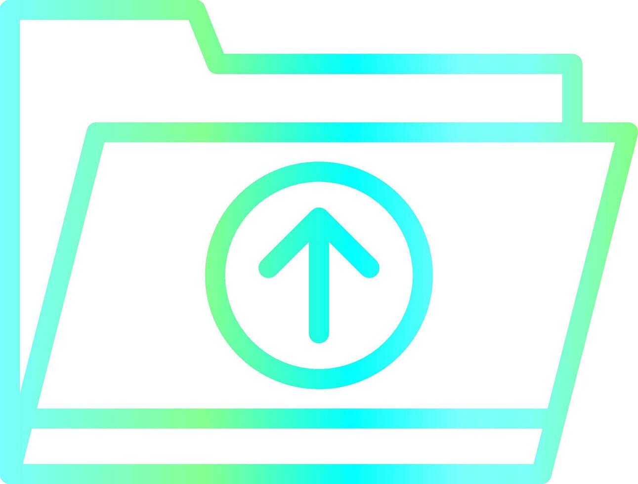 Upload Folder Creative Icon Design vector
