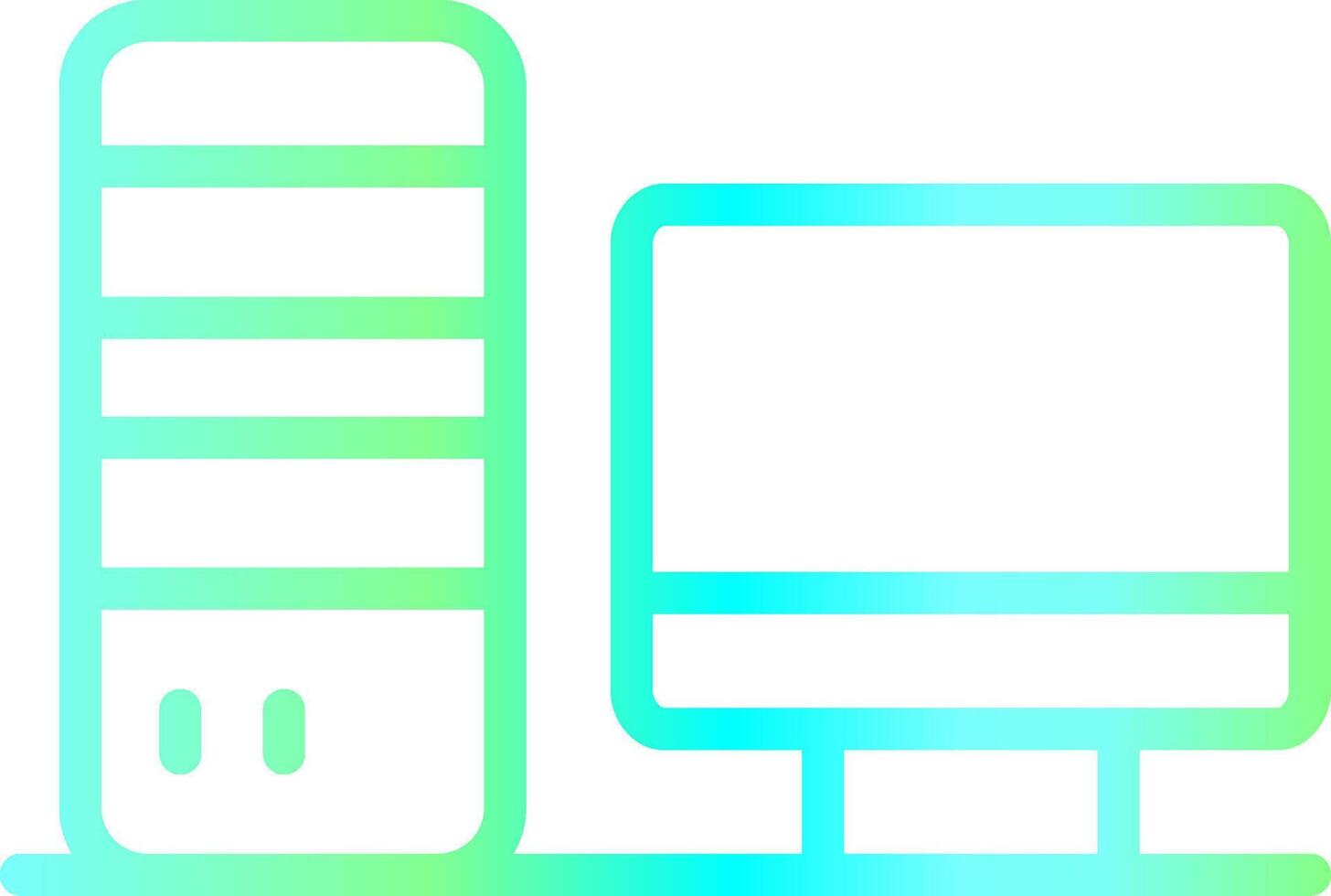 Computer Creative Icon Design vector