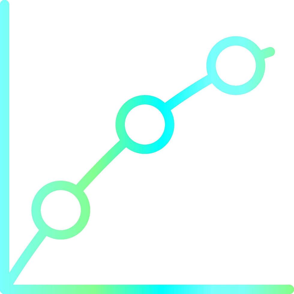 Marked Scatter With Straight Lines Creative Icon Design vector
