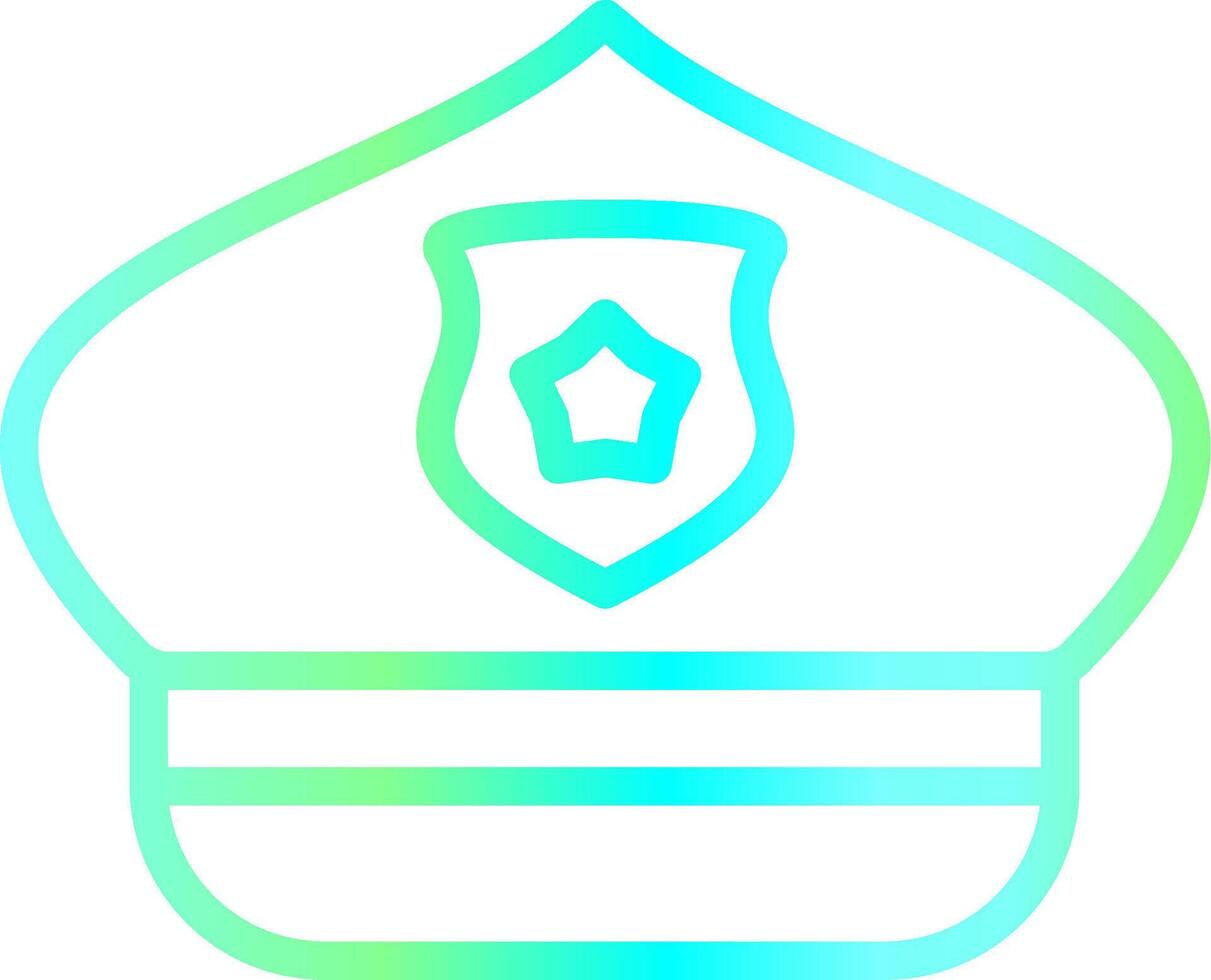 policía sombrero creativo icono diseño vector