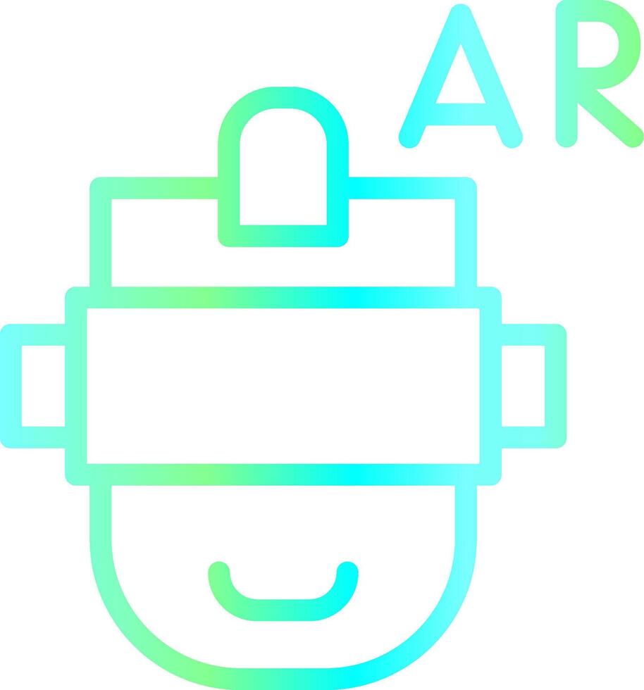 Ar Helmet Creative Icon Design vector