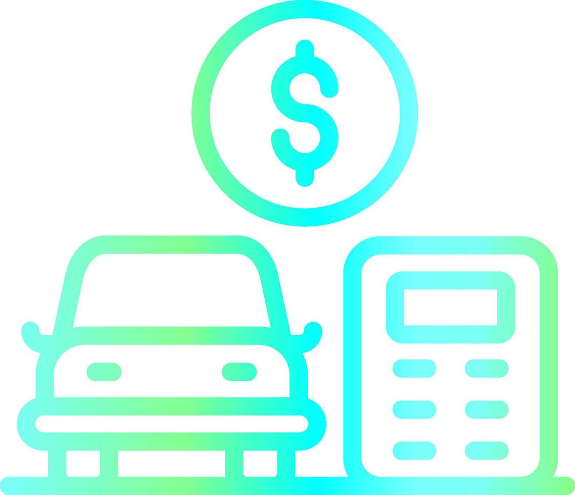 Car Loan Calculator Creative Icon Design vector