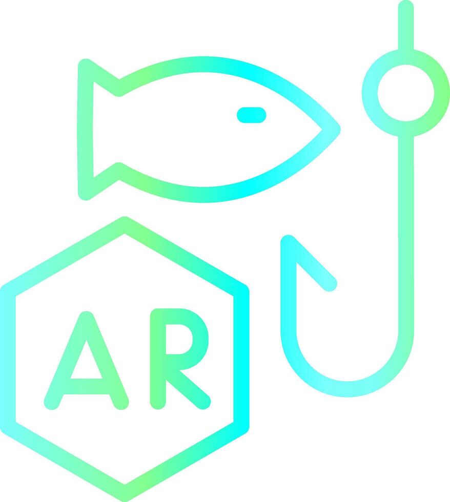 Ar Fishing Creative Icon Design vector