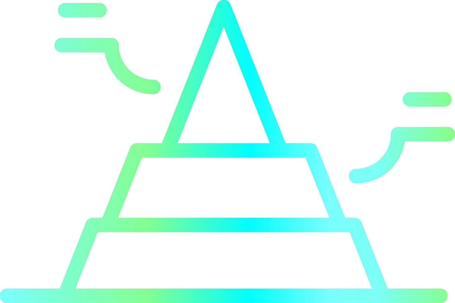 Basic Pyramid Creative Icon Design vector