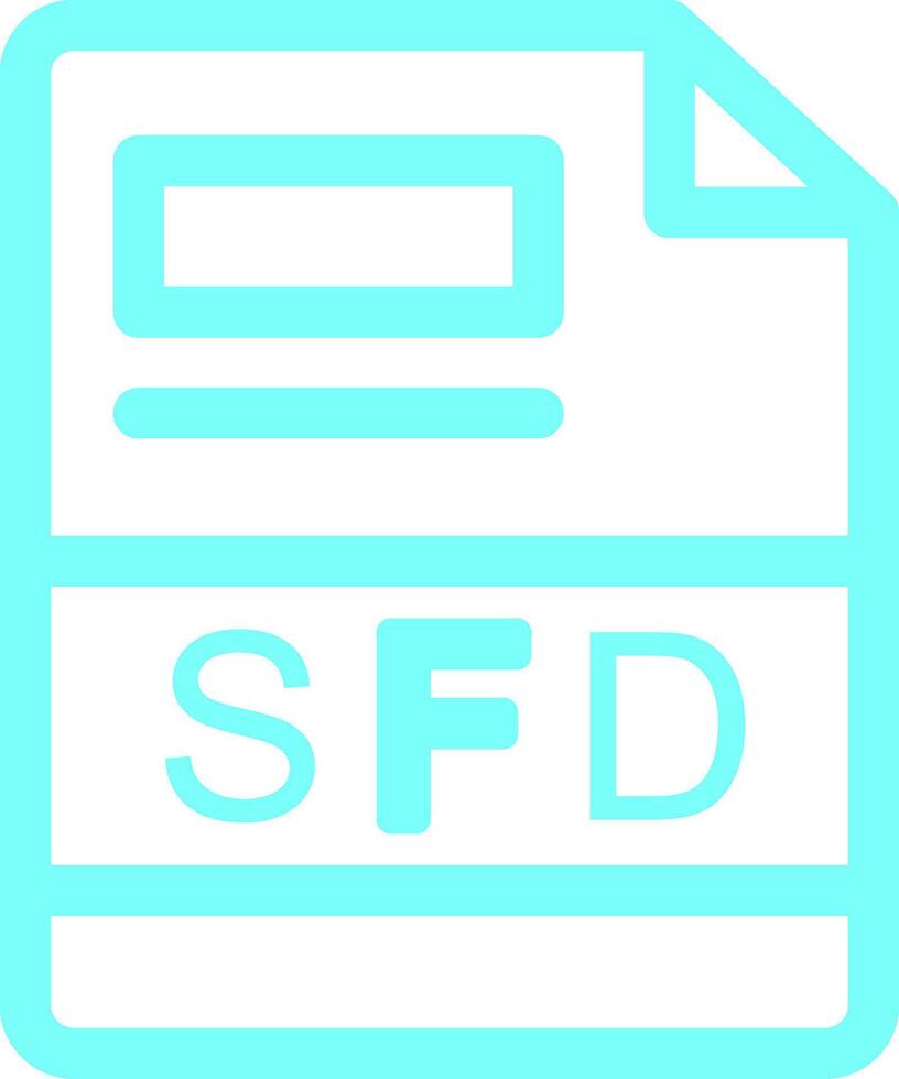 sfd creativo icono diseño vector