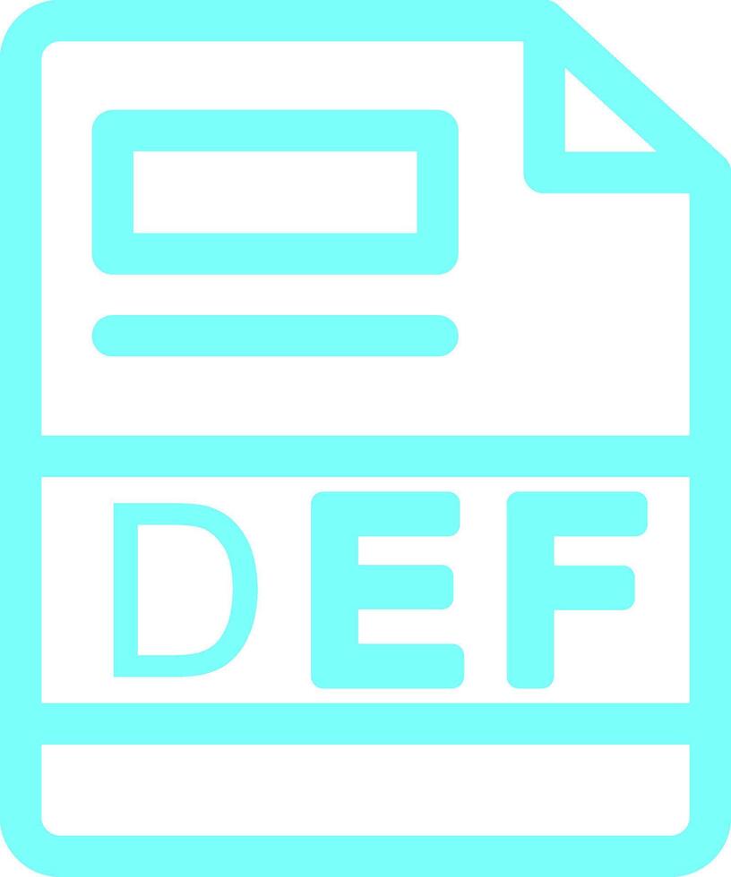 DEF Creative Icon Design vector