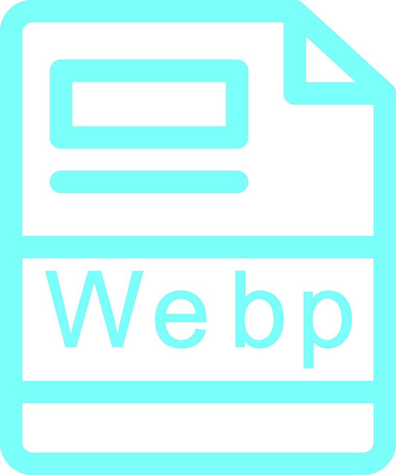 Webp Creative Icon Design vector