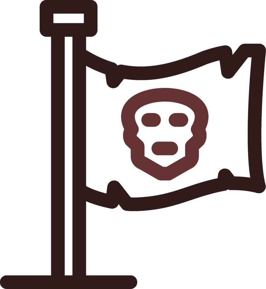 Pirates Flag Creative Icon Design vector