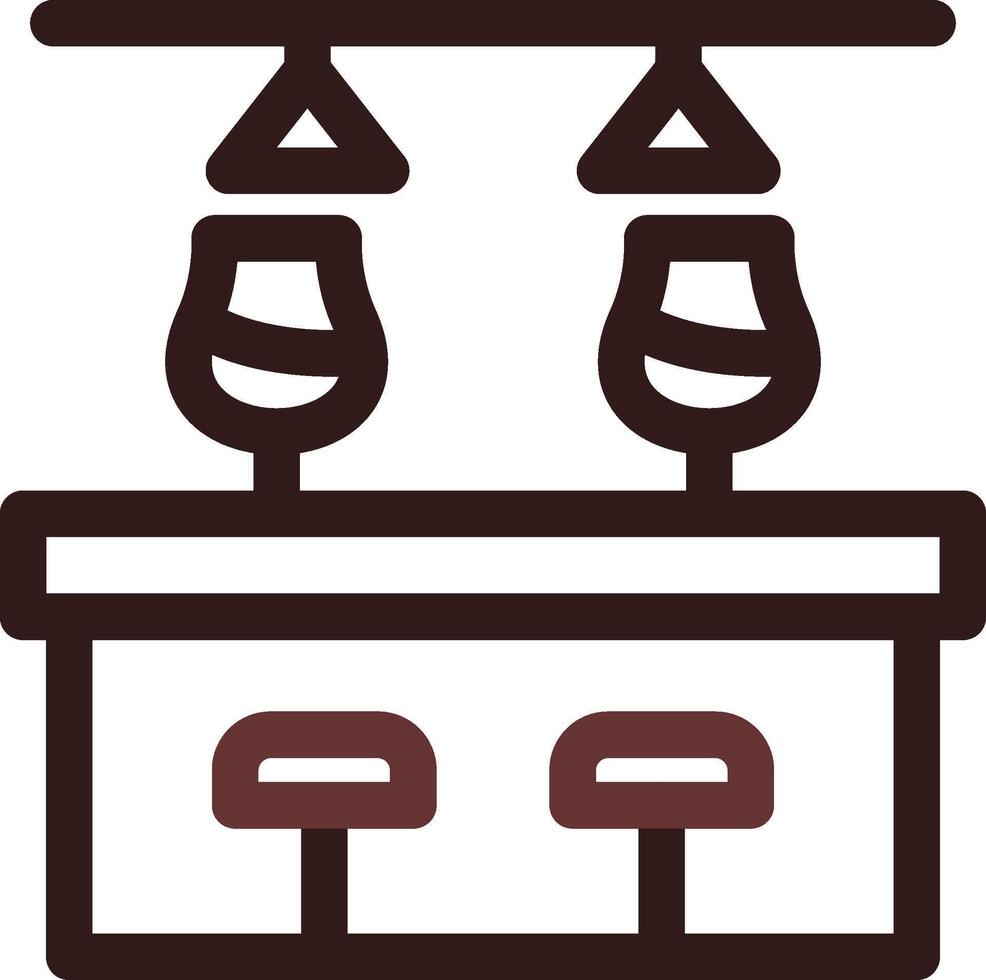 Bar Counter Creative Icon Design vector