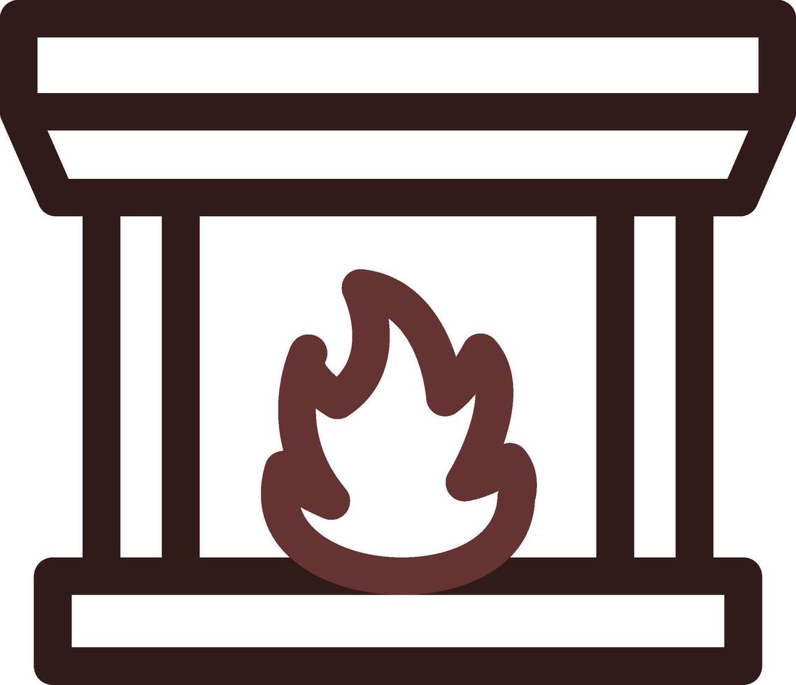 Fireplace Creative Icon Design vector