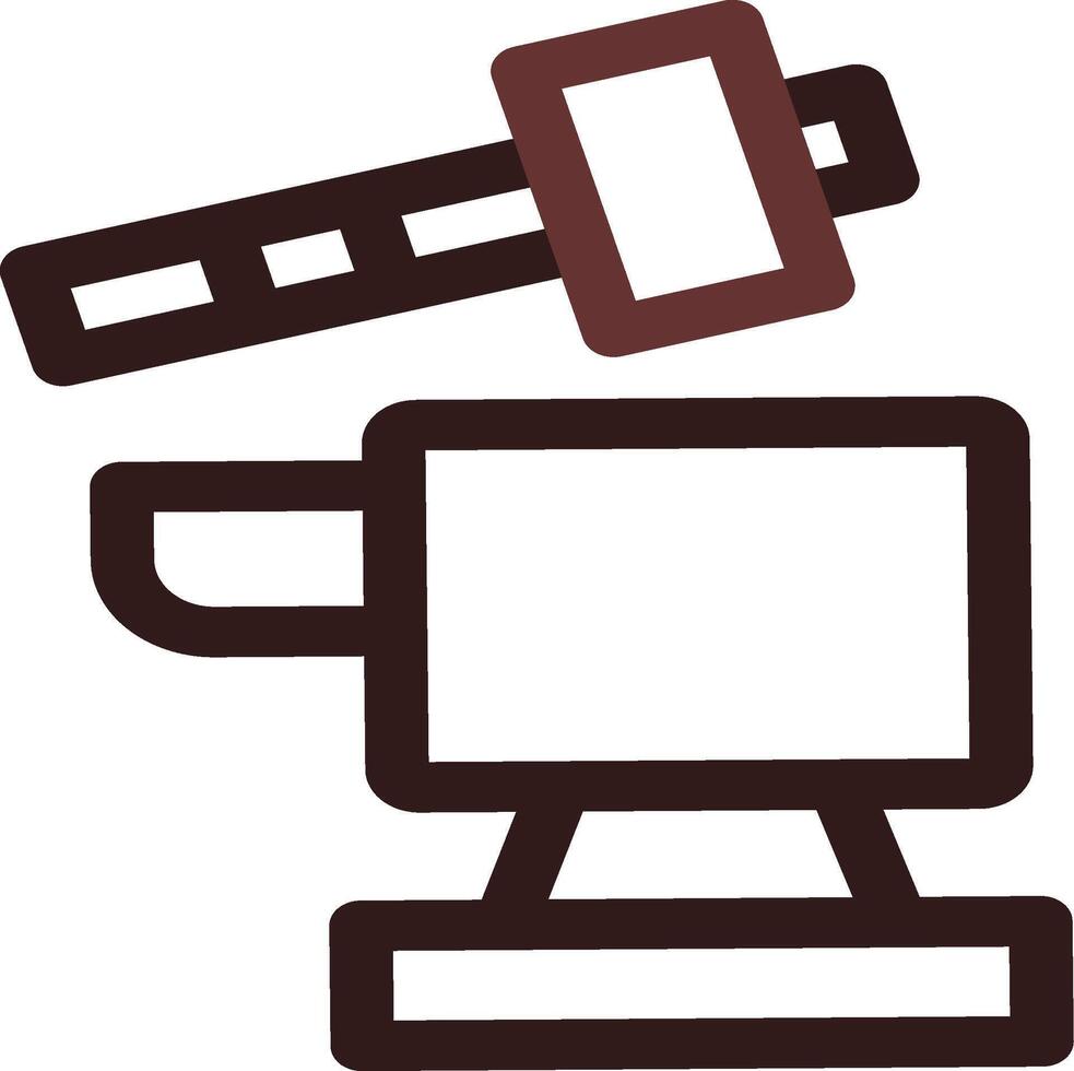 Hammer and anvil Creative Icon Design vector