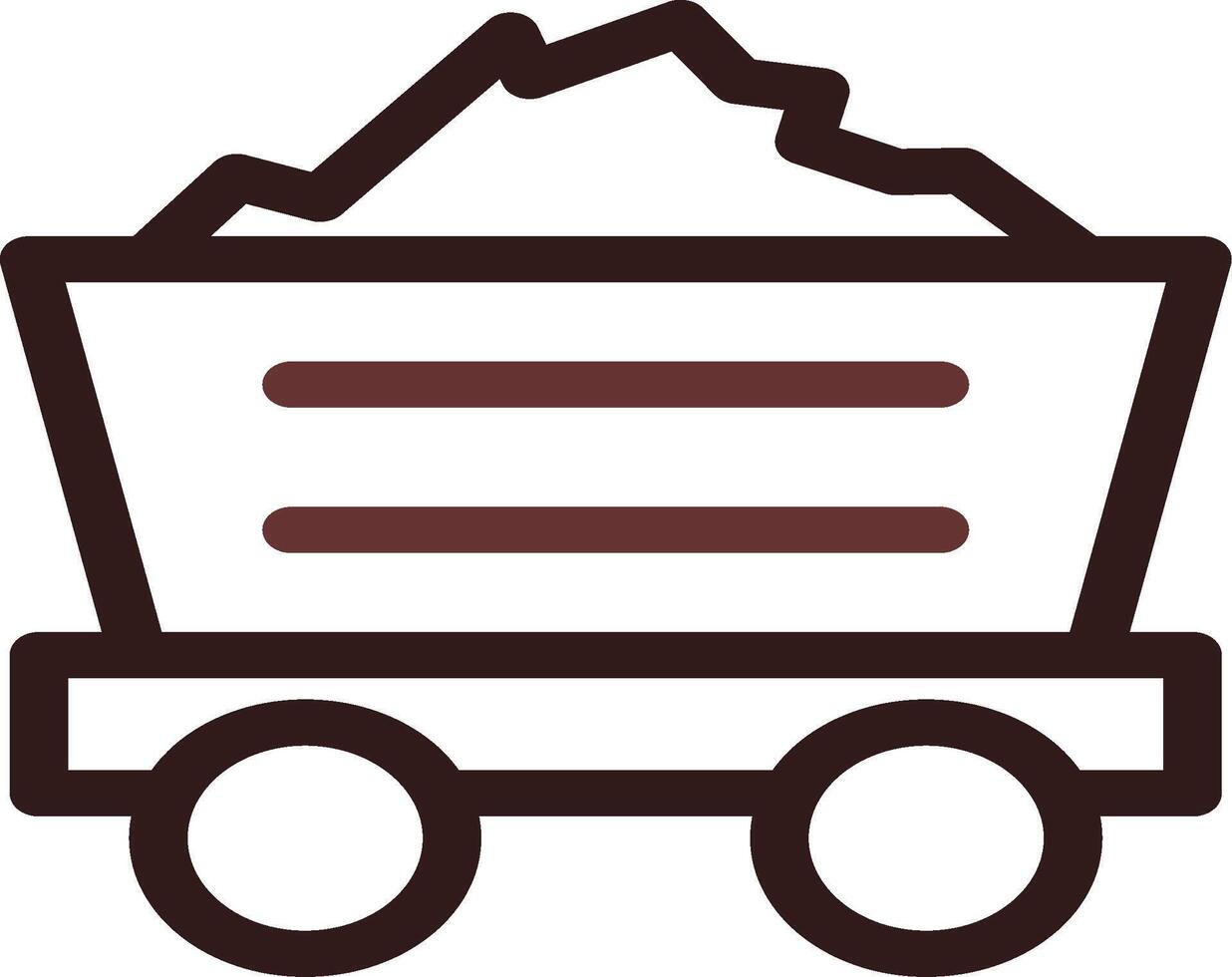 Mine Cart Creative Icon Design vector