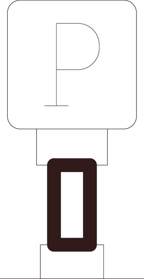 Parking Sign Creative Icon Design vector