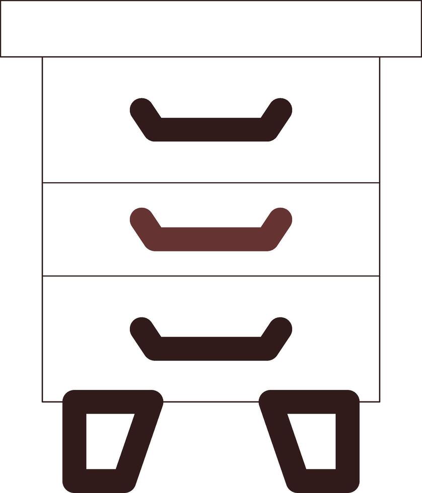 Bedside Table Creative Icon Design vector