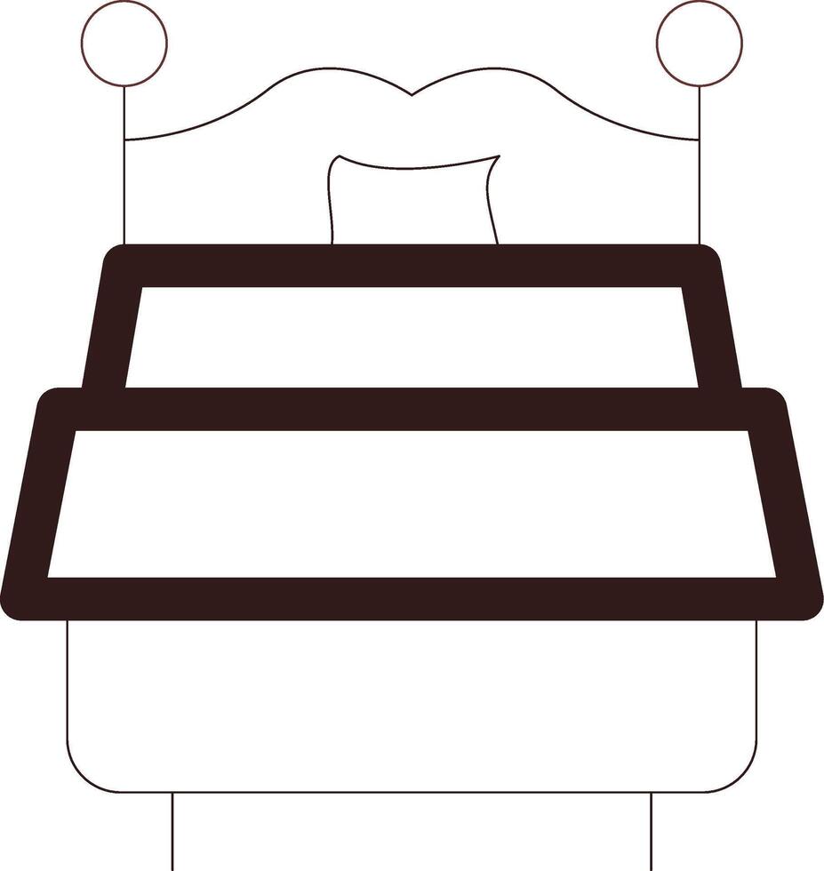 Double Bed Creative Icon Design vector
