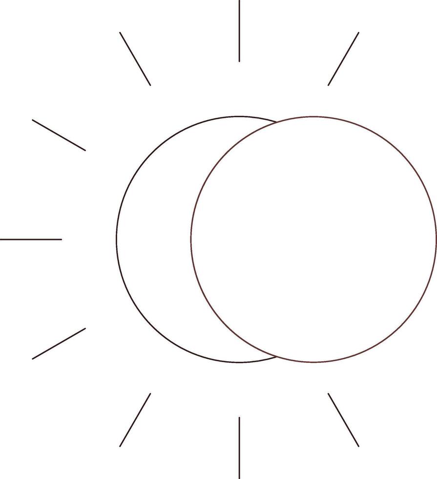 eclipse diseño de icono creativo vector